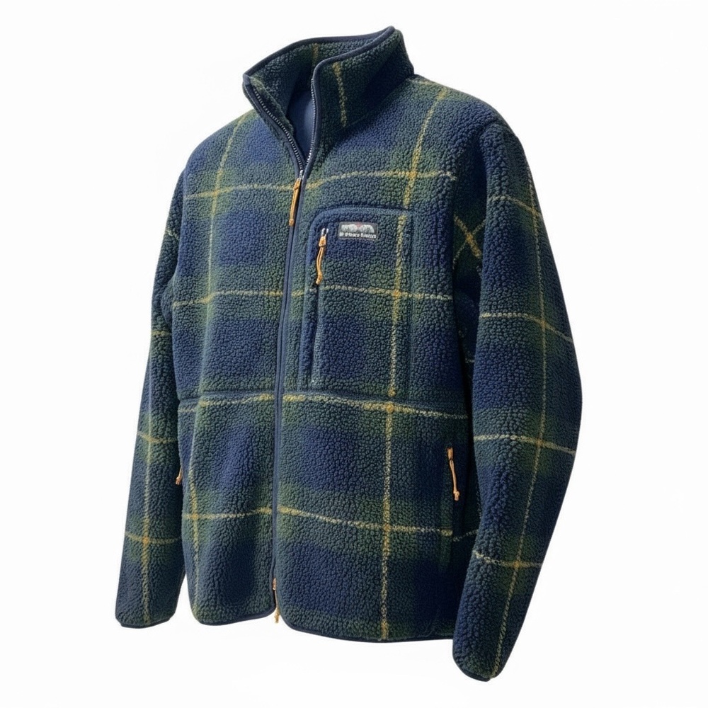 Alpine Design Sherpa Fleece Plaid Print Jacket